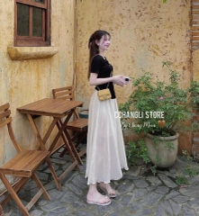SET ÁO ĐEN MIX CV TƠ NỮ SẴN