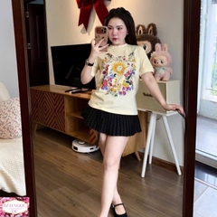 ÁO PHÔNG HOẠ TIẾT MẶT TRỜI VÀ HOA NỮ