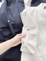 ÁO VEST NỮ TAY XẾP LI ZARA LnH THU ĐÔNG (SALE 170k)