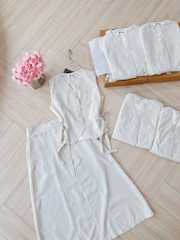 SET LINEN SÁT NÁCH CỘC TAY CVAY DÁNG DÀI NỮ SẴN