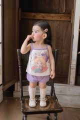 SET 3 BỘ 2 DÂY TONE MÀU TRẮNG-KEM-TÍM BÉ GÁI