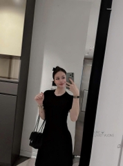 VÁY XOÈ NHẸ DÁNG DÀI MÀU ĐEN NỮ