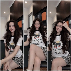 SET ÁO PHÔNG FAMILY MIX QUẦN KẺ NỮ(XẢ 109k)