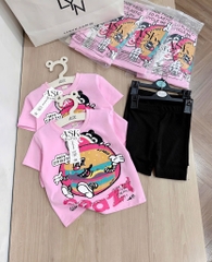 SET ÁO CRAZY QUẦN LEGGING CHO BÉ GÁI