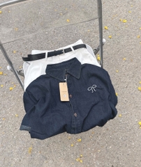 SET ÁO DENIM PHỐI SHORT TRẮNG NỮ
