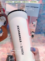 ĐỒ GIA DỤNG - LY GIỮ NHIỆT STARB MÀU HỒNG TÍM SNOOPY