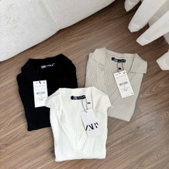 ÁO LEN TĂM POLO CỔ V Z.RAA NỮ THU ĐÔNG (XẢ 79k)