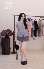 ÁO SƠ MI GU CỔ SEN TAY LIỀN BÈO NỮ SẴN