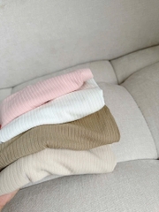 SET 2 ÁO TĂM CỔ CÚC DÀI TAY BÉ GÁI XẢ