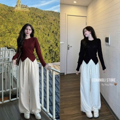 ÁO DÀI TAY BASIC VẠT TÔM NỮ THU ĐÔNG (XẢ 39k)