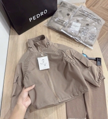 SET ÁO GIÓ NÂU KÈM QUẦN LEGGING BÉ GÁI