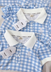 VÁY KẺ VÀ ÁO KẺ XANH BÉ TRAI BÉ GÁI (SALE 59k)