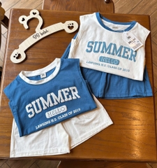 SET BỘ SUMMER XANH TRẮNG BÉ TRAI SẴN(SALE 89k)