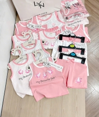 SET 3 BỘ BA LỖ TONE HỒNG BÉ GÁI SẴN (SALE 119k)