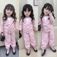 BỘ DÀI LÔNG THỎ KITTY BÉ GÁI 3 MÀU SẴN (SALE 59k)