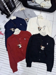 ÁO LEN CADIGAN KÈM GẤU QC NỮ