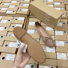 GIÀY DÉP - GIÀY BÚP BÊ ĐÍNH ĐÁ NÂU HÀNG CC (XẢ 120k)