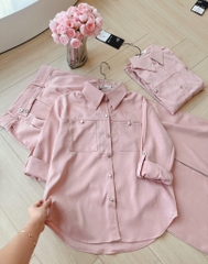 SET BỘ DÀI QUẦN SUÔNG LI ĐAI TAY DÀI CÁ LẬT NỮ THU ĐÔNG