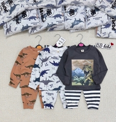 SET 3 BỘ DÀI TAY KHỦNG LONG BÉ TRAI