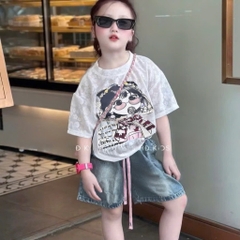 SET ÁO REN JEAN LỬNG BÉ GÁI