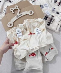 SET ÁO TĂM CỔ SEN PHỐI QUẦN KAKI BÉ GÁI SẴN(XẢ 74k)