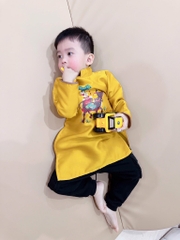 SET ÁO DÀI BÉ TRAI IN CON TRÂU
