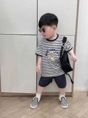 SET ÁO KẺ QUẦN ĐÙI BÉ TRAI