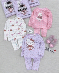SET 3 BỘ DÀI KITTY TĂM KẺ HỒNG TÍM BÉ GÁI
