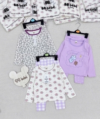 SET 3 BỘ DÀI HOA NHÍ GOODNIGHT TONE TÍM BÉ GÁI