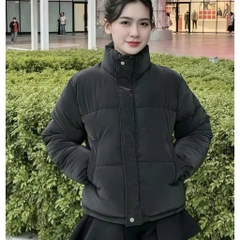 ÁO PHAO NHUNG LÌ CÓ DÂY RÚT GẤU NỮ THU ĐÔNG