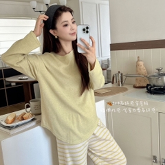 SET BỘ NGỦ QUẦN KẺ 4 MÀU QC NỮ