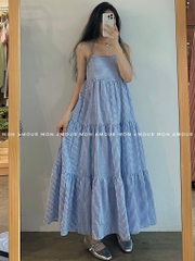 VÁY 2S MAXI KẺ SIU HOT (Xả 60k)