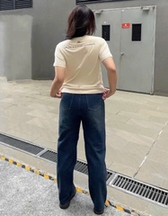 QUẦN JEAN NỮ SUÔNG XANH THÊU NGỰA SẴN