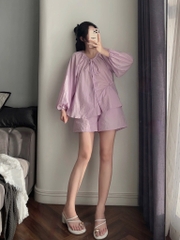 SET BỘ ÁO QUẦN TÍM NỮ
