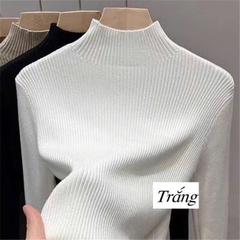 ÁO LEN LÓT LÔNG DÀI TAY 5 MÀU NỮ THU ĐÔNG