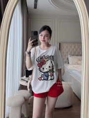 SET ÁO PHÔNG KITTY QUẦN ĐỎ NỮ