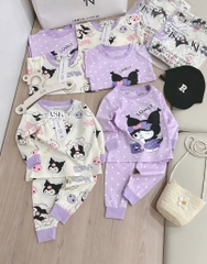 SET 2 BỘ DÀI TÍM CHẤM BI KURUMI BÉ GÁI