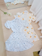 VÁY CỔ V XOÈ BÈO 2 LỚP XẢ 119k