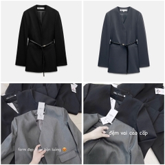 ÁO VEST NỮ ZARA KÈM ĐAI THU ĐÔNG SẴN