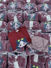SET ÁO PHÔNG ĐỎ CÔ GÁI QUẦN ĐÙI KẺ NỮ SẴN