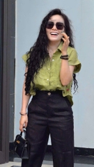 ÁO SƠ MI VẠT GẬP HAI MÀU NỮ