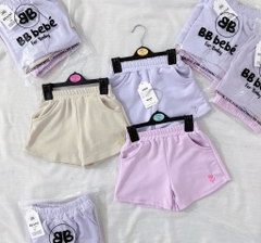 SET 3 QUẦN ĐÙI PASTEL TÍM BÉ GÁI SẴN
