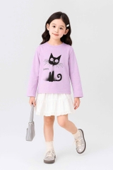 ÁO PHÔNG MÈO DÀI TAY QCCC BÉ GÁI