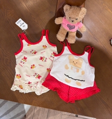 SET 2 BỘ THỎ 2 DÂY TONE ĐỎ BÉ GÁI SẴN(XẢ 70k)