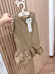 VÁY 3 TẦNG SÁT NÁCH NÂU TÂY BÉ GÁI