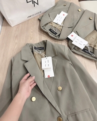 ÁO BLAZER MÀU RÊU NỮ THU ĐÔNG SẴN