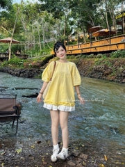 SET ÁO VÀNG BABYDOLL QUẦN ĐÙI NỮ