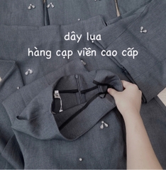 CHÂN VÁY XẾP LI ĐÍNH ĐÁ NỮ SẴN(XẢ 65k)