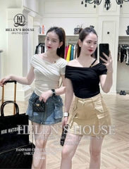 ÁO DÍP LEN NỮ VẠT VAI KÈM TAG MIU MIU THU ĐÔNG SẴN(XẢ 55 k)