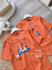 ÁO PHÔNG CAM HOẠT HÌNH GẤU NỮ SẴN